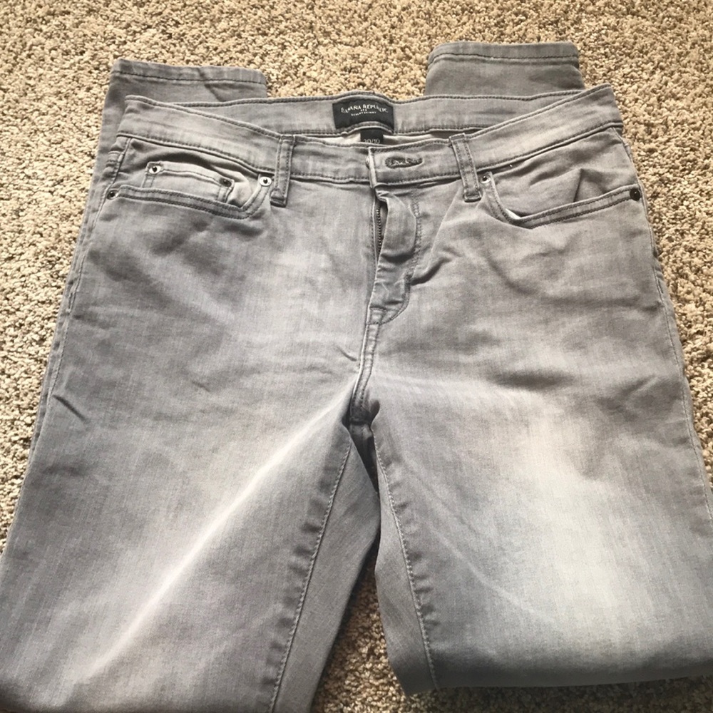 Banana Republic grey skinny jeans